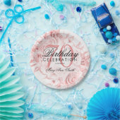 Elegante 70. Geburtstagsparty Rose Gold Pappteller (Party)