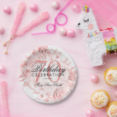 Elegante 70. Geburtstagsparty Rose Gold Pappteller (Party)