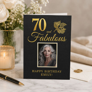 Elegante 70 und Fabelhafte Zweige 70. Geburtstagsf Karte