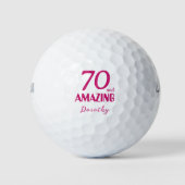 Elegante 70 und phantastische Geburtstagsgolfbälle Golfball (Vorderseite)