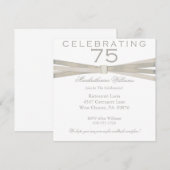 Elegante 75. Geburtstagsparty Einladungen (Vorne/Hinten)