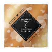 Elegante 7. Geburtstagsfeier der Kupferpresse Fliese (Vorderseite)