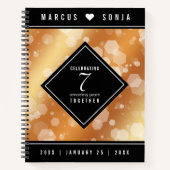 Elegante 7. Geburtstagsfeier der Kupferpresse Notizblock (Vorderseite)