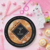 Elegante 7. Geburtstagsfeier der Kupferpresse Pappteller (Party)