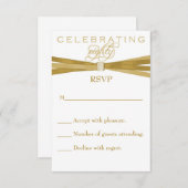 Elegante 80. Geburtstagsparty Einladungen RSVP Car (Vorne/Hinten)