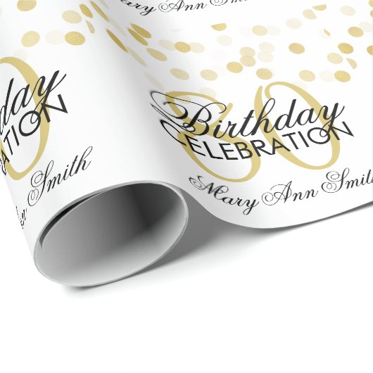 Elegante 80. geschenkpapier (Rolleneckpunkt)