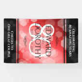 Elegante 80. Ruby Hochzeitstag Jahrestagsfeier Banner (Horizontal)