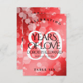 Elegante 80. Ruby Hochzeitstag Jahrestagsfeier Dankeskarte (Vorne/Hinten)