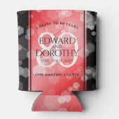 Elegante 80. Ruby Hochzeitstag Jahrestagsfeier Dosenkühler (Rückseite)