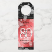 Elegante 80. Ruby Hochzeitstag Jahrestagsfeier Flaschenanhänger (Vorderseite)