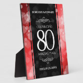 Elegante 80. Ruby Hochzeitstag Jahrestagsfeier Fotoplatte (Seite)