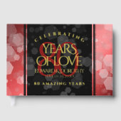 Elegante 80. Ruby Hochzeitstag Jahrestagsfeier Gästebuch (Vorderseite)