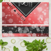 Elegante 80. Ruby Hochzeitstag Jahrestagsfeier Geschirrtuch (Gefaltet)