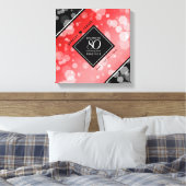 Elegante 80. Ruby Hochzeitstag Jahrestagsfeier Leinwanddruck (Insitu (Schlafzimmer))