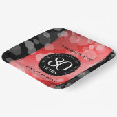 Elegante 80. Ruby Hochzeitstag Jahrestagsfeier Pappteller (Gewinkelt)