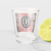 Elegante 80. Ruby Hochzeitstag Jahrestagsfeier Schnapsglas (Rückseite)