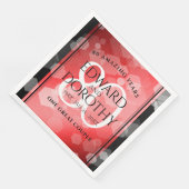 Elegante 80. Ruby Hochzeitstag Jahrestagsfeier Serviette (Ecke)