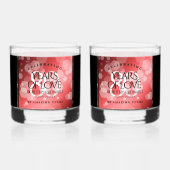 Elegante 80. Ruby Hochzeitstag Jahrestagsfeier Whiskyglas (Vorderseite)