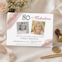 Elegante 80 und Fabelhafte Rose Gold Foto-Geburtst