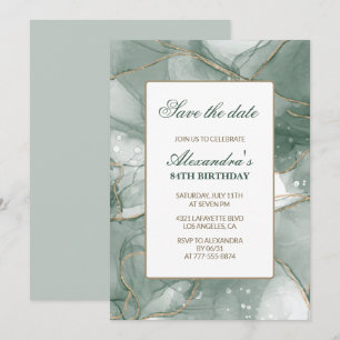 Elegante 84. Geburtstagseinladungen Save the Date  Einladung