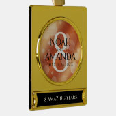 Elegante 8. Bronze Hochzeitstag Feier Banner-Ornament Gold (Rechts)