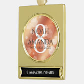 Elegante 8. Bronze Hochzeitstag Feier Banner-Ornament Gold (Links)