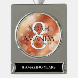 Elegante 8. Bronze Hochzeitstag Feier Banner-Ornament Gold