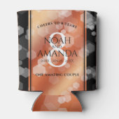 Elegante 8. Bronze Hochzeitstag Feier Dosenkühler (Rückseite)