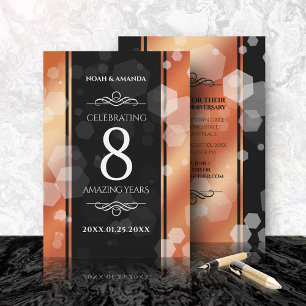 Elegante 8. Bronze Hochzeitstag Feier Einladung