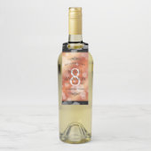 Elegante 8. Bronze Hochzeitstag Feier Flaschenanhänger (Auf Flasche)