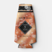 Elegante 8. Bronze Hochzeitstag Feier Flaschenkühler (Vorderseite)