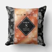 Elegante 8. Bronze Hochzeitstag Feier Kissen (Vorderseite)