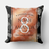 Elegante 8. Bronze Hochzeitstag Feier Kissen (Vorderseite)