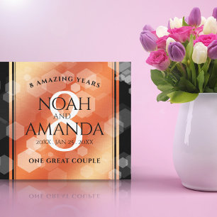 Elegante 8. Bronze Hochzeitstag Feier Leinwanddruck