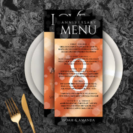 Elegante 8. Bronze Hochzeitstag Feier Menükarte