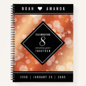 Elegante 8. Bronze Hochzeitstag Feier Notizblock (Vorderseite)