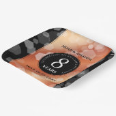 Elegante 8. Bronze Hochzeitstag Feier Pappteller (Gewinkelt)