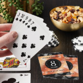 Elegante 8. Bronze Hochzeitstag Feier Spielkarten (In Situ)