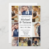 elegante 8-Foto-Hochzeitsfeier Einladung (Vorne/Hinten)