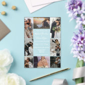 elegante 8 Fotos Collage Moderne Hochzeit Acryleinladungen (In Situ (Hochzeit))