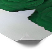 Elegante 8 Table Emerald Green Rose Seating Chart Poster (Ecke)