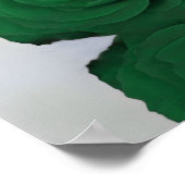 Elegante 8 Table Emerald Green Rose Seating Chart Poster (Ecke)