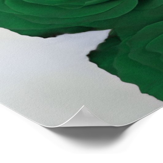 Elegante 8 Table Emerald Green Rose Seating Chart Poster (Ecke)