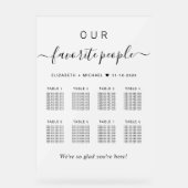 Elegante 8 Tafelhochzeiten Mattiert Acrylschild (Vorderseite)