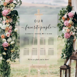 Elegante 8 Tafelhochzeiten Mattiert Acrylschild