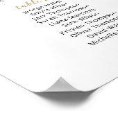 Elegante 8 Tische für Sitzplätze Poster (Ecke)