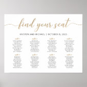 Elegante 8 Tische für Sitzplätze Poster (Vorne)