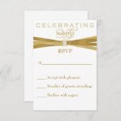 Elegante 90. Geburtstagsparty Einladungen RSVP Car (Vorne/Hinten)