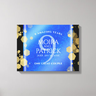 Elegante 9. Lapis Lazuli Hochzeitstag Leinwanddruck
