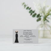 Elegante Abend Gown Business Card Visitenkarte (Stehend Vorderseite)